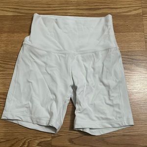 Size 4 white lululemon align shorts 6 inch